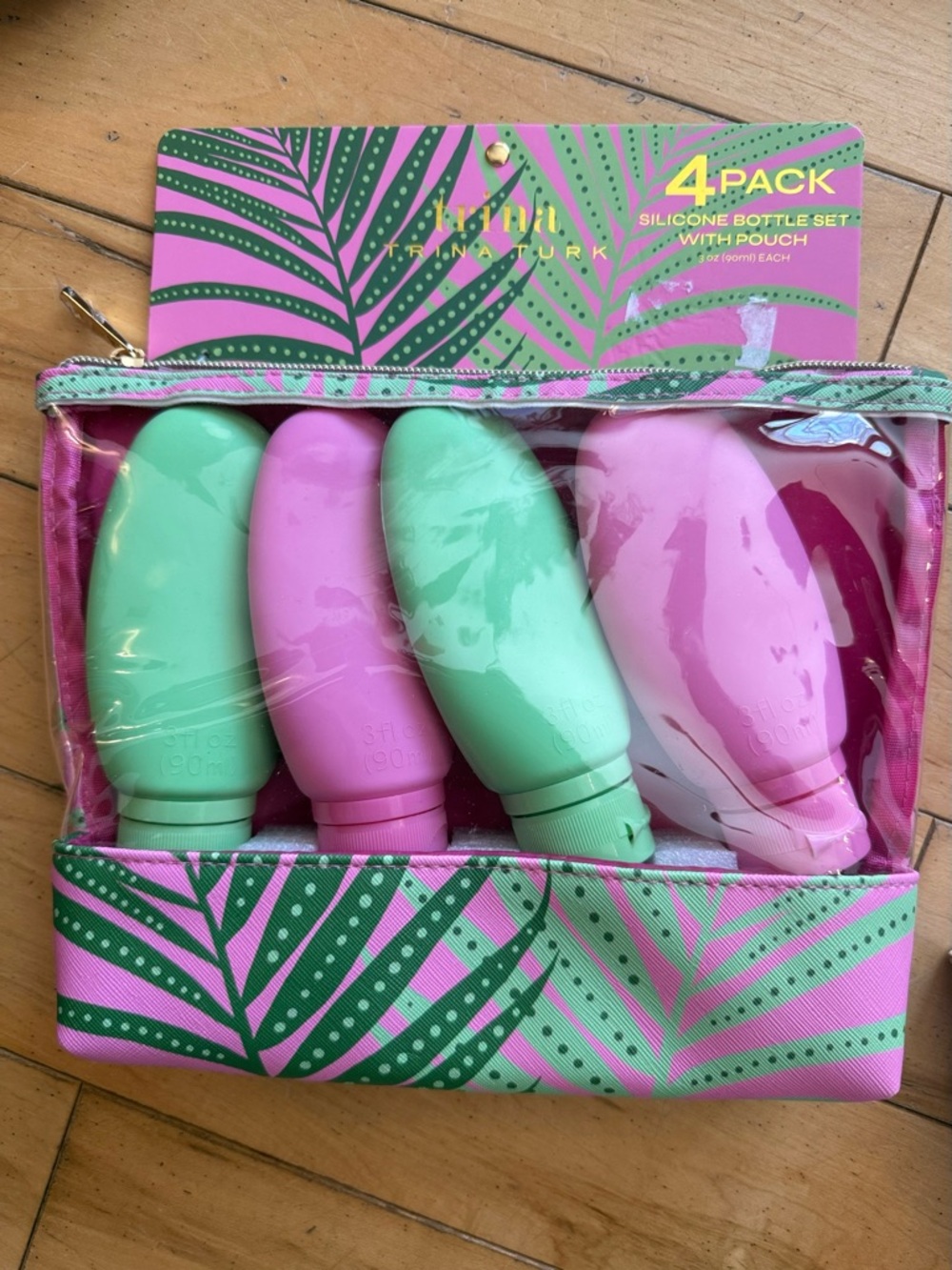 Silicone Travel Bottle Set - Pink & Mint (4 Pack)